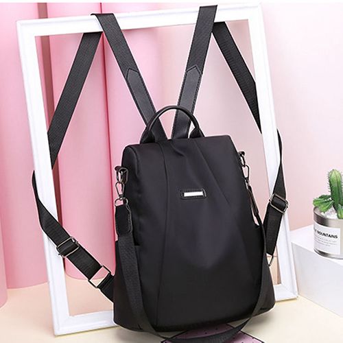 Women's Large Capacity Anti Theft Oxford Backpack - Black