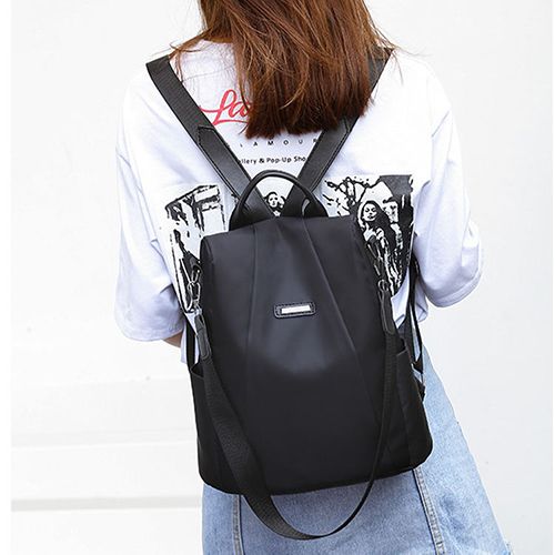 Women's Large Capacity Anti Theft Oxford Backpack - Black