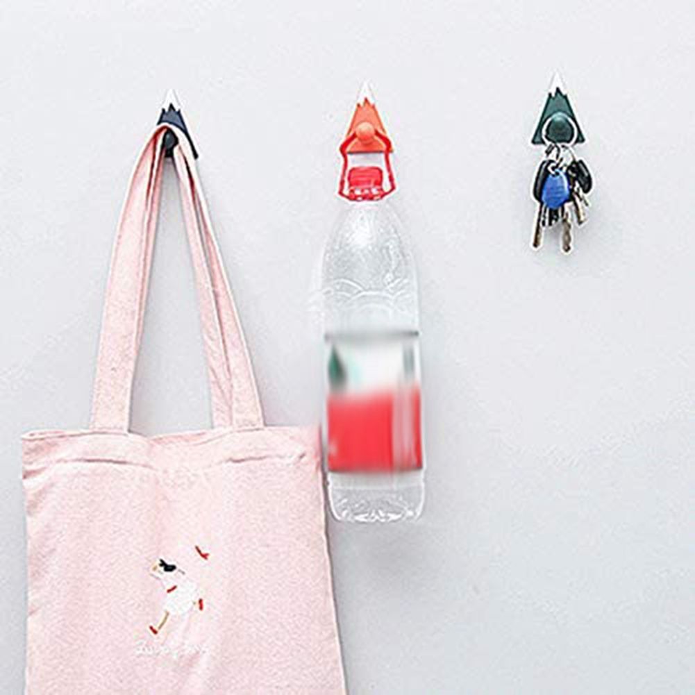 4Pcs Self Adhesive Wall Hook Coat Towel Door Hook Heavy Duty Hook