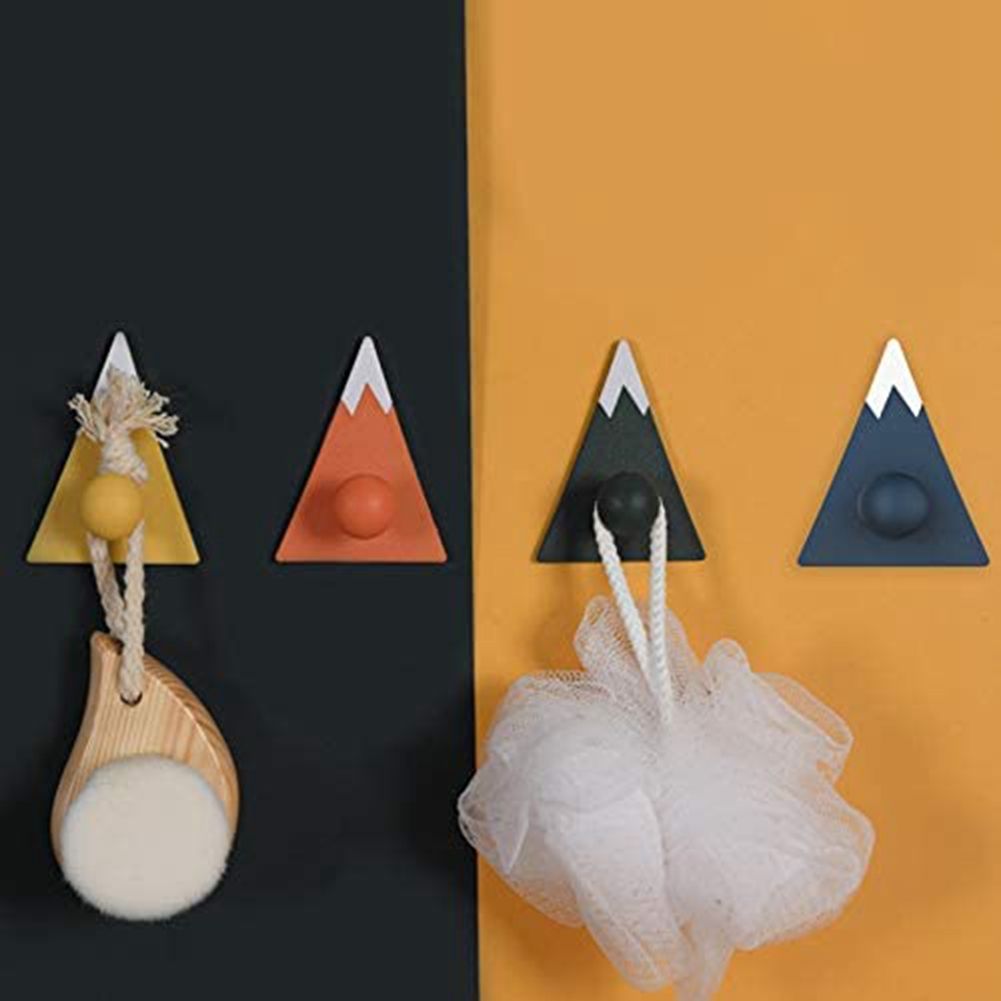 4Pcs Self Adhesive Wall Hook Coat Towel Door Hook Heavy Duty Hook
