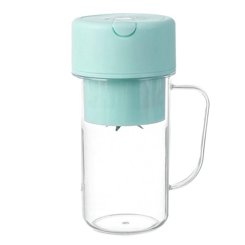 Electric Juicer Mini Portable Blender Fruit Mixers Extractors Multifunction Juice Maker Machine Blender with Straw Blue