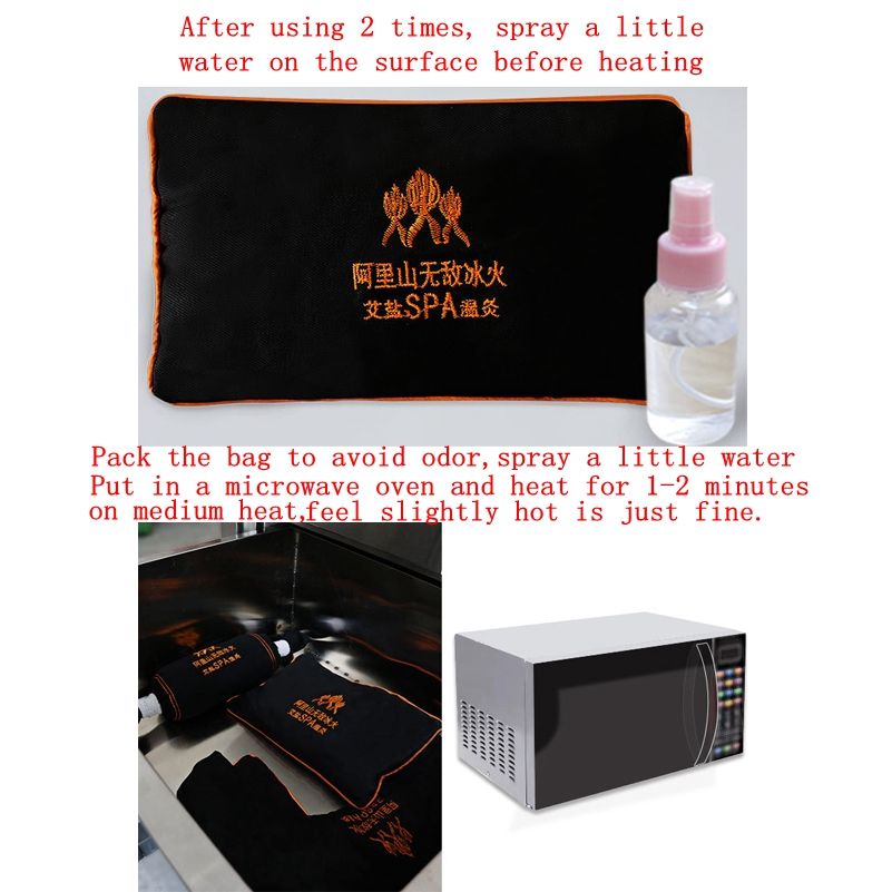 Alishan Sea Salt Bag Hot Compress Therapy SPA Packages Microwave Heating Cervical Waist Hot