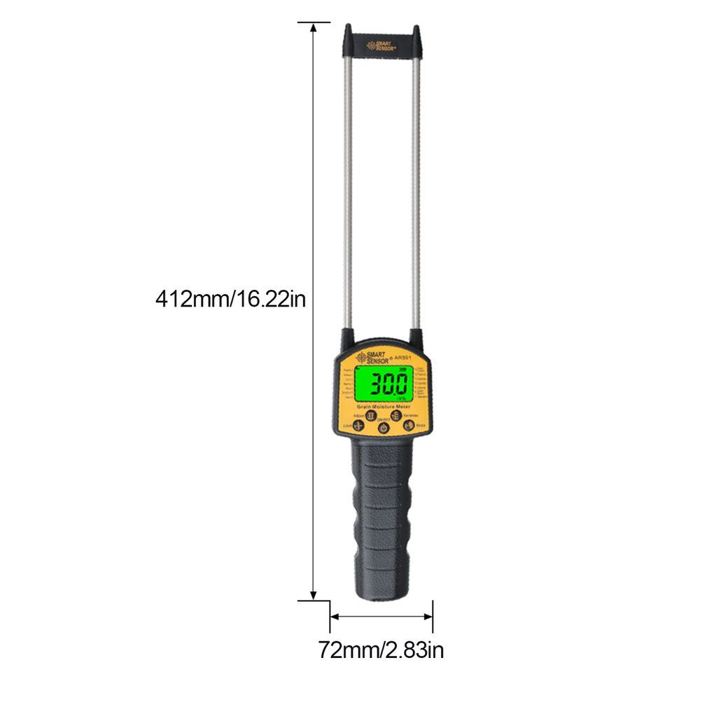Digital Moisture Meter Cereal Moisture Meter AR991 Smart Sensor For Use In Corn Wheat Rice Grains Wheat Flour Monkfish Seed