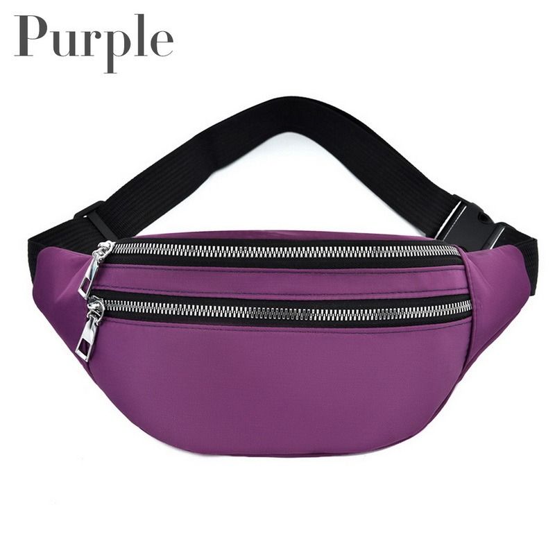 (B-purple)Waist Bags For Women Oxford Fanny Pack Female Waist Bag Shoulder Crossbody Chest Bag SBS