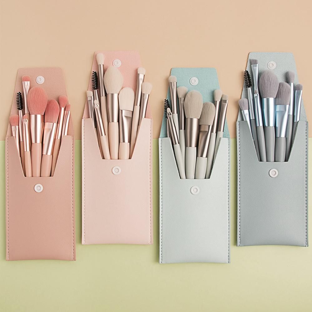 8 PCS Makeup Brushes Set, Professional Cosmetic Brush Kit Premium Foundation Brush Blending Face Powder Blush Concealers Eyeshadow Brush with Storage Bag