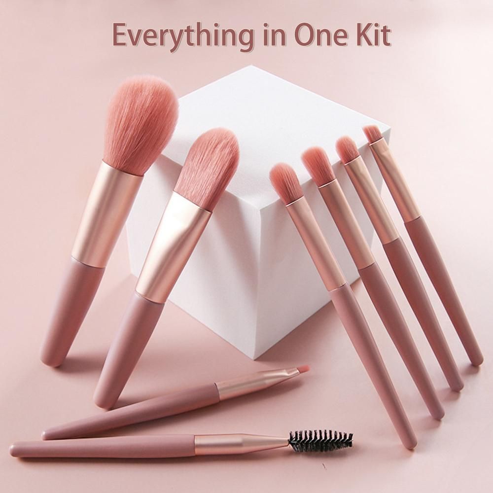 8 PCS Makeup Brushes Set, Professional Cosmetic Brush Kit Premium Foundation Brush Blending Face Powder Blush Concealers Eyeshadow Brush with Storage Bag