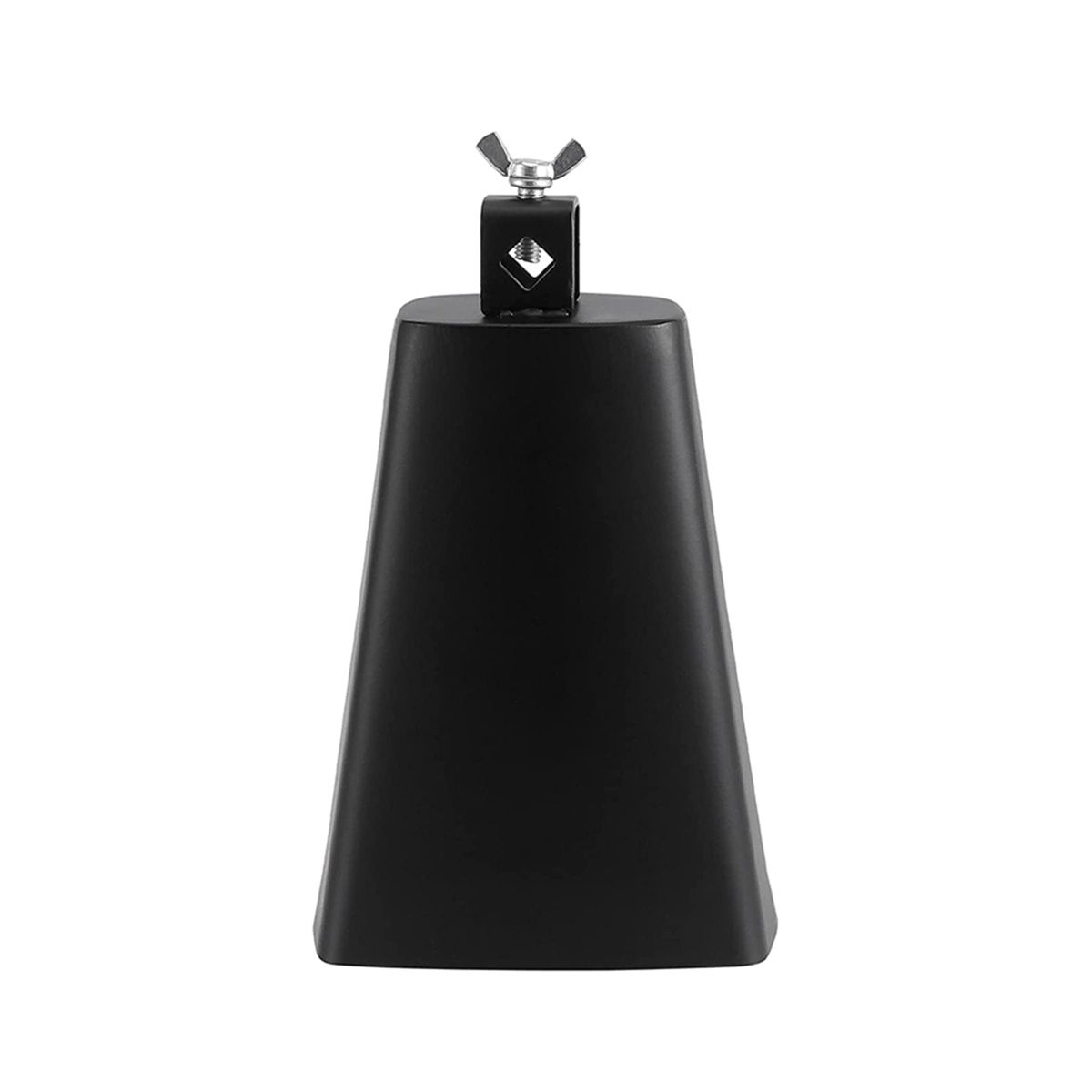 2 x 8 Inch Manual Percussion Cowbell with Wooden Sticks for Drum Set Sports Home Farm Black
