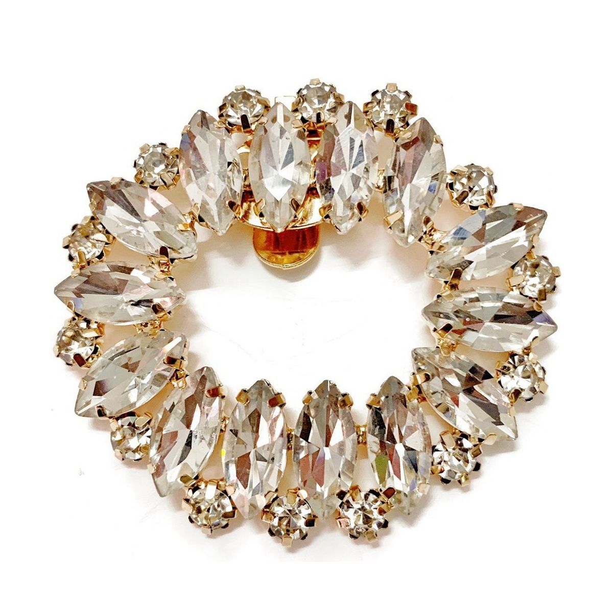 4Pcs Elegant Rhine Crystal Metal Shoe Clips Bridal Flower Shoe Buckles for Wedding Party Purse Hardware Decoration