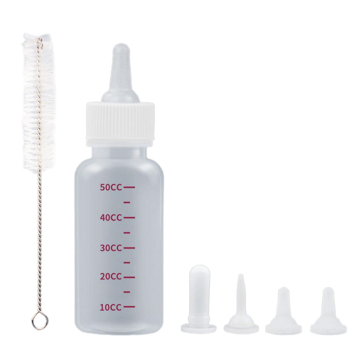 6Pcs Dog Milk Bottle Puppy Kitten Bottle Pet Drink Bottle White