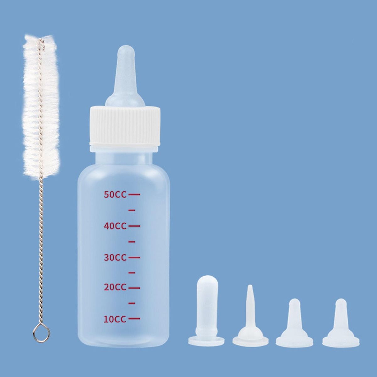 6Pcs Dog Milk Bottle Puppy Kitten Bottle Pet Drink Bottle White