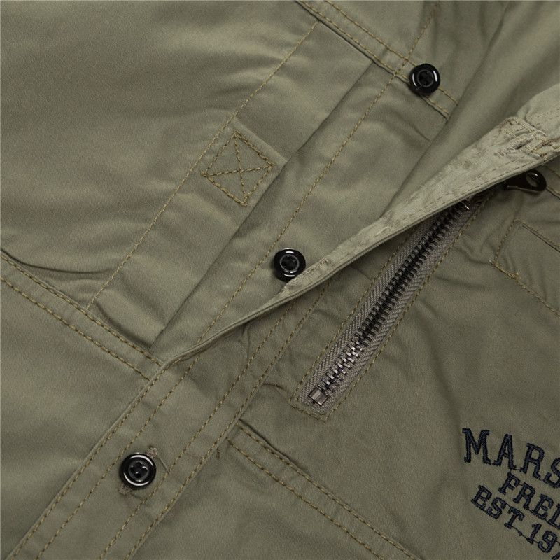 Men's Long Sleeve 100% Cotton Field Shirt - Green