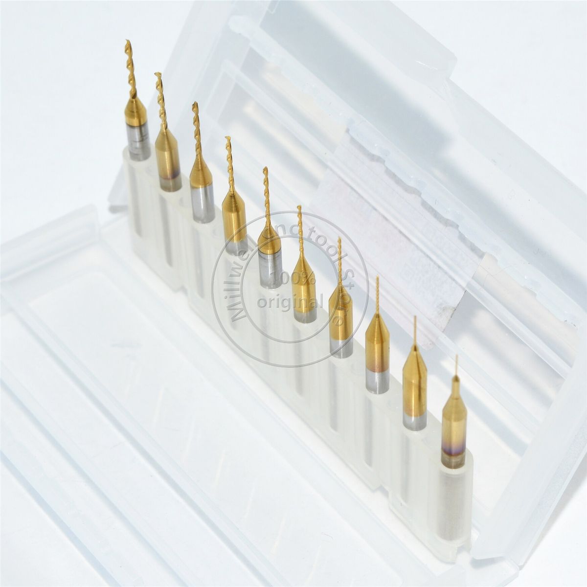 10 PCS-3.175mm,0.2mm-1.1mm,CNC Machine Tool,TiN Coated Pcb Drill,10 Models Tungsten Steel PCB,Glass, Fiber, Resin Drill