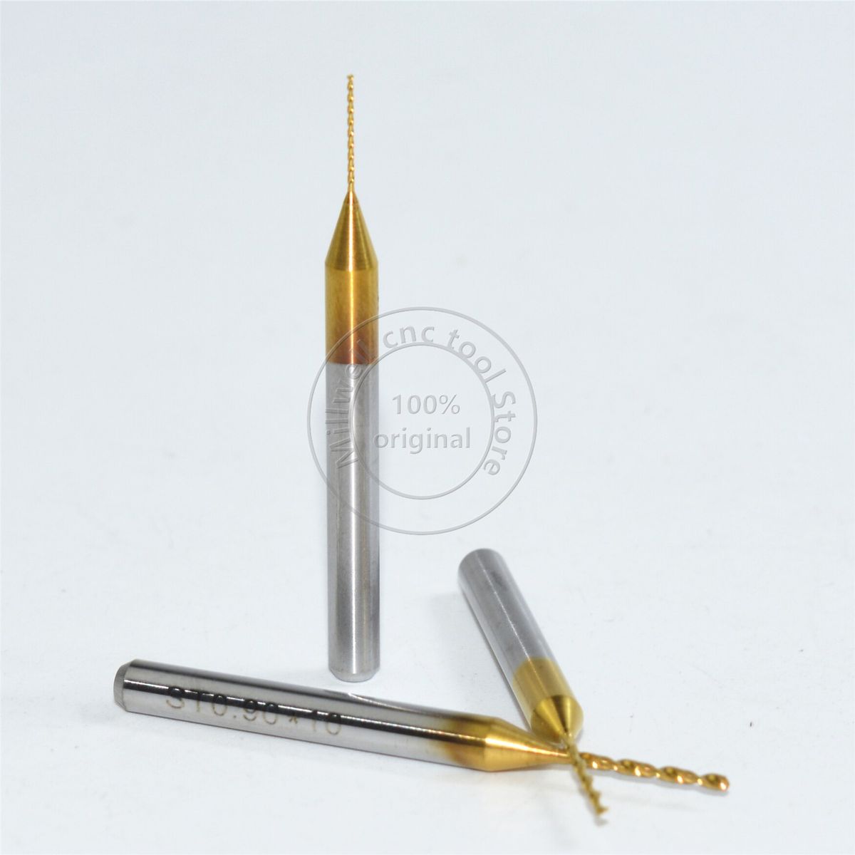 10 PCS-3.175mm,0.2mm-1.1mm,CNC Machine Tool,TiN Coated Pcb Drill,10 Models Tungsten Steel PCB,Glass, Fiber, Resin Drill