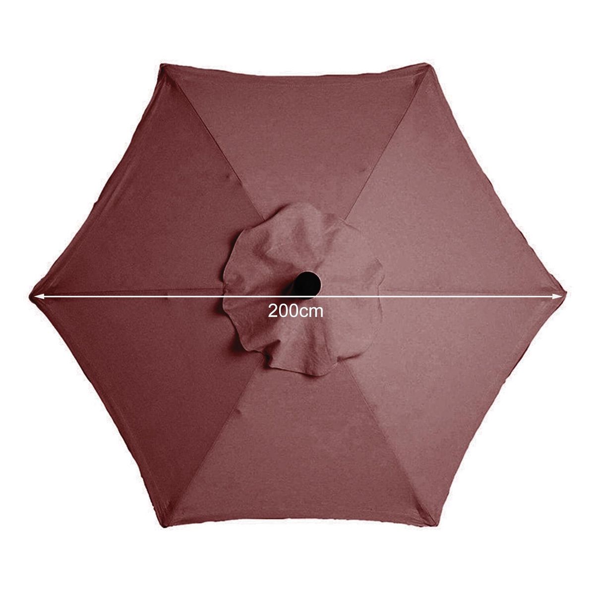 2m Outdoor Patio Umbrella Canopy Sun Protection Market Table Hanging Coffee