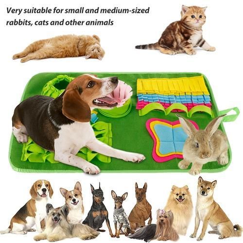 Dog Snuffle Mat Nose Training Blanket Foraging Dispenser Pad Puzzle Slow Feeder Interactive Toy Stress Release Feeding Cushion