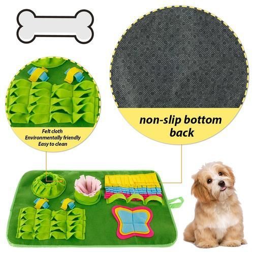 Dog Snuffle Mat Nose Training Blanket Foraging Dispenser Pad Puzzle Slow Feeder Interactive Toy Stress Release Feeding Cushion