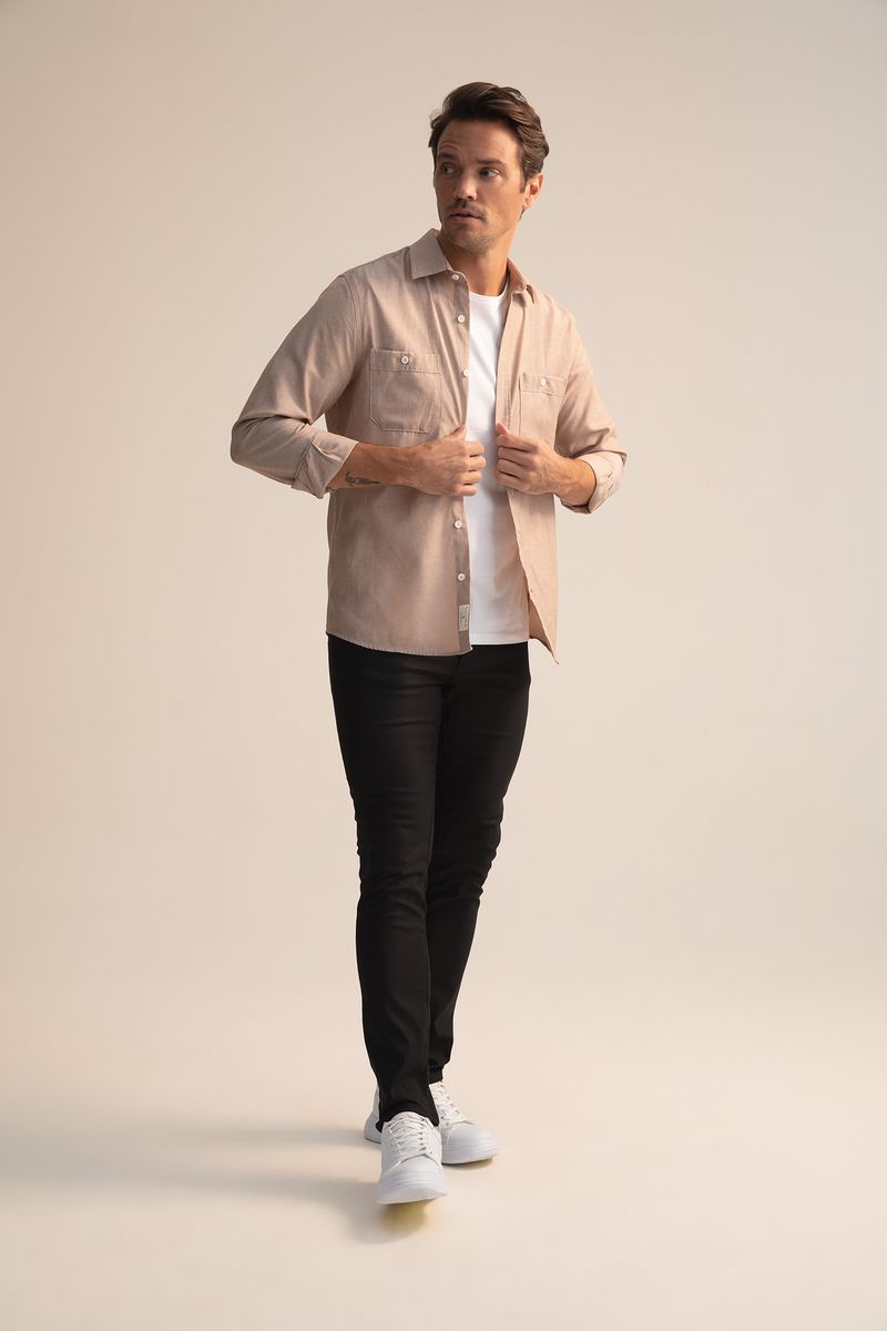 Man - Slim Fit Chino Trousers-Black