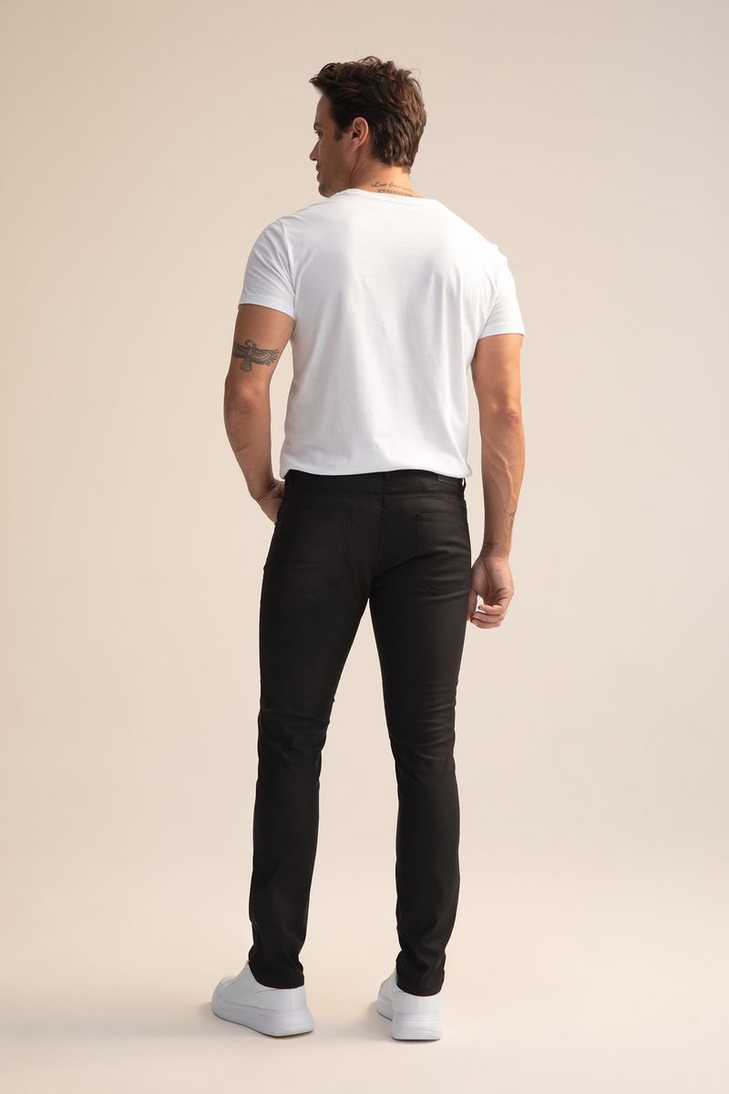 Man - Slim Fit Chino Trousers-Black