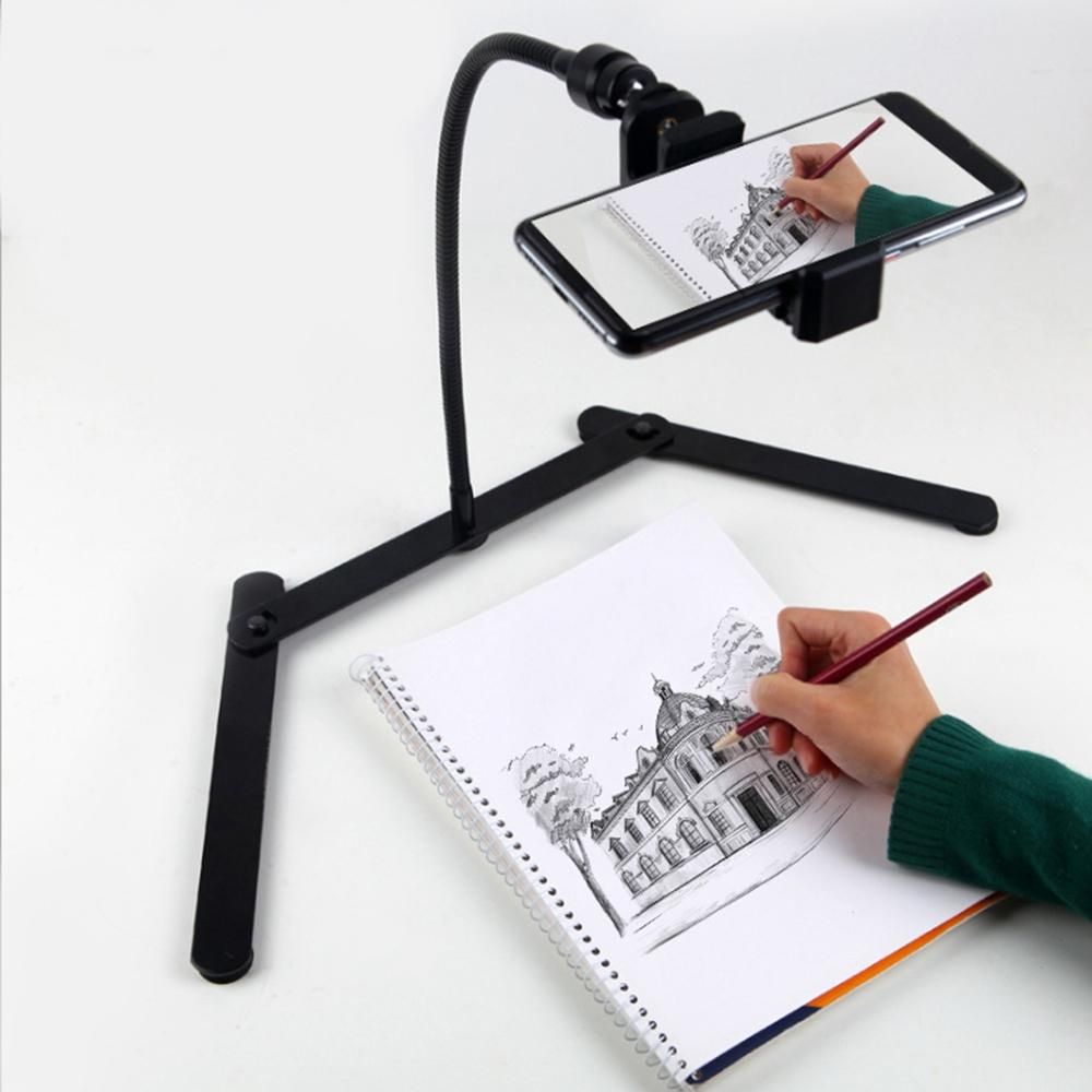 Adjustable Tripod with Cellphone Holder, Overhead Phone Moun