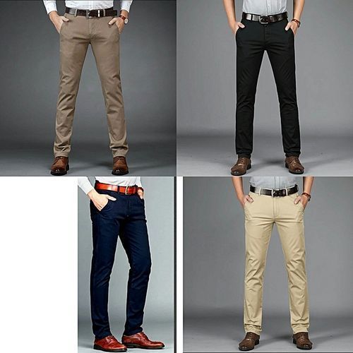 4in1 Chinos. For Men* Black, Blue, Milk, Carton Color
