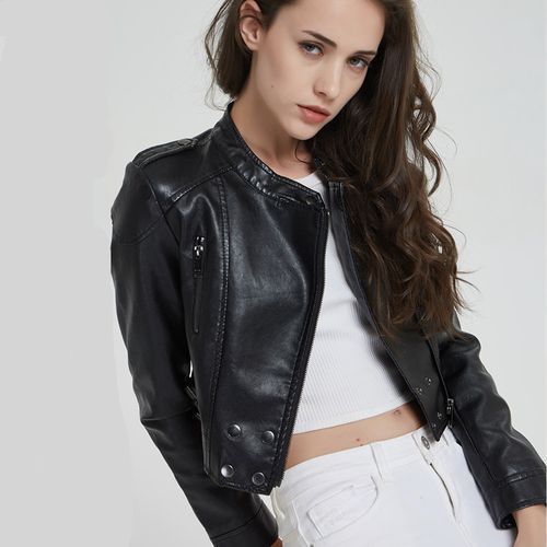 Women's Leather Jackets Fashion Short Jackets