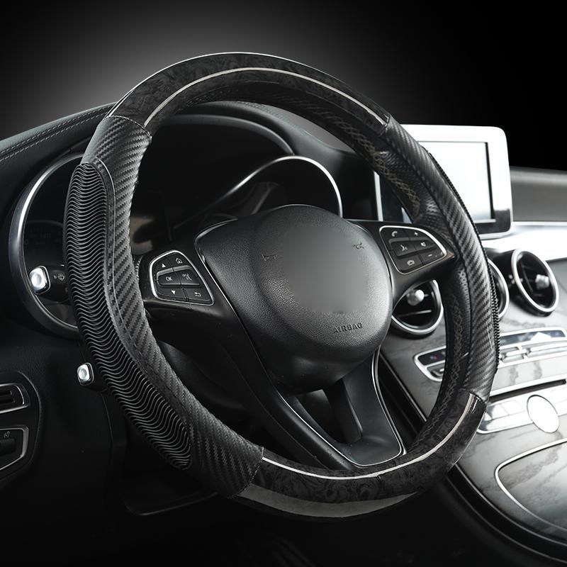 Mahogany Wood Grain Car Steering Wheel Cover For Toyota Highlander 2014 2015 2016 2017 2018  Sienna 2015 2016 -