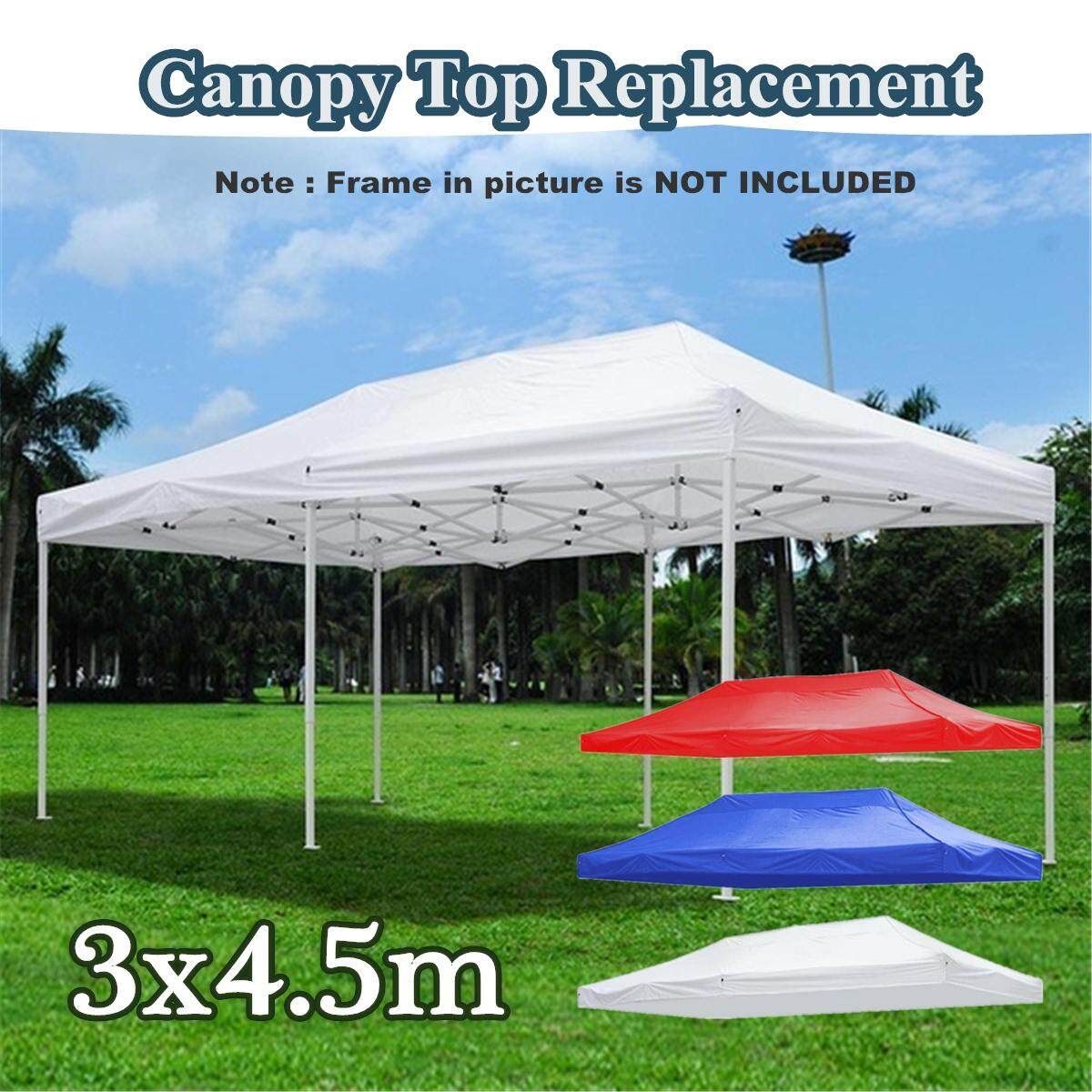 10x15ft Up Canopy Top Replacement Tent Patio Gazebo Canopy 420D Sun Shade White