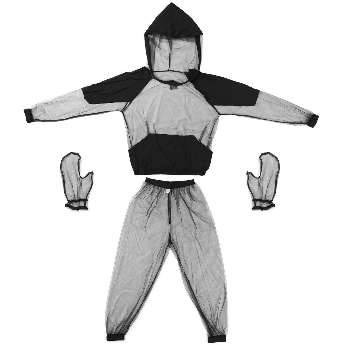Lightweight Mesh Mosquito Jacket with Hood Outdoor Protection Bug Jacket for Hiking Camping Fishing