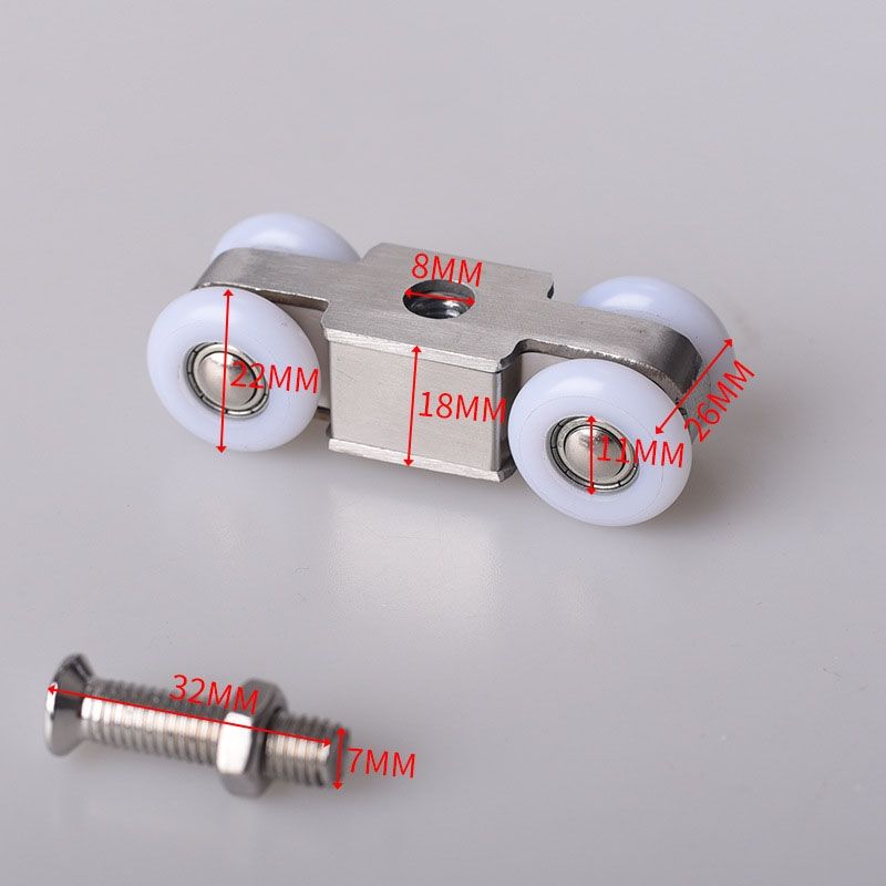 Sliding Door Hanging Wheel, Specification:4 Wheels