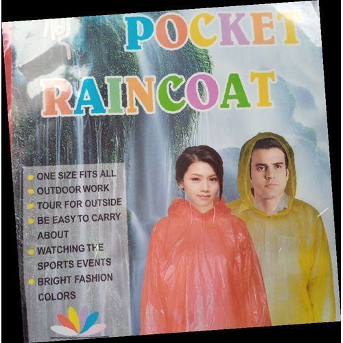 Pocket Transparent Raincoat *12pcs