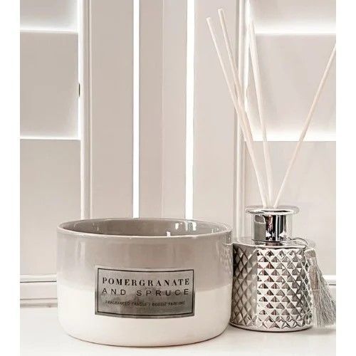 Ombre Scented Candle Pomegranate & Spruce