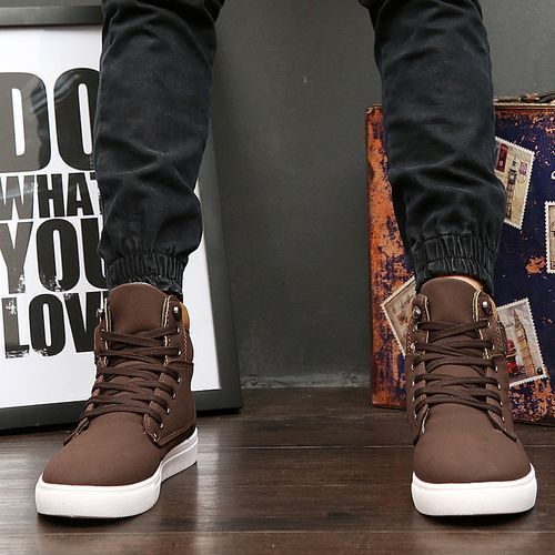 Hot Trend Mens Retro Casual Lace-up Sneakers High Top Shoes