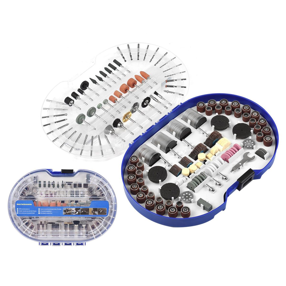 400PCS Electric Grinder Accessories Kit Rotary Tool Accessories Set Multifunction Grinding Polishing Drilling Kits 1.6 2.4 3.2mm Diameter Collet and Shanks Universal Fitment for Cutting Grinding Sanding Sharpening Carving and