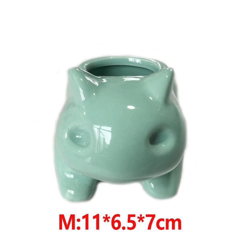 Garden Decoration Flower Pot Planter Bonsai Mini Ceramic Flowerpot Home Office Anime asaur Succulent Plant Gardening Supplie
