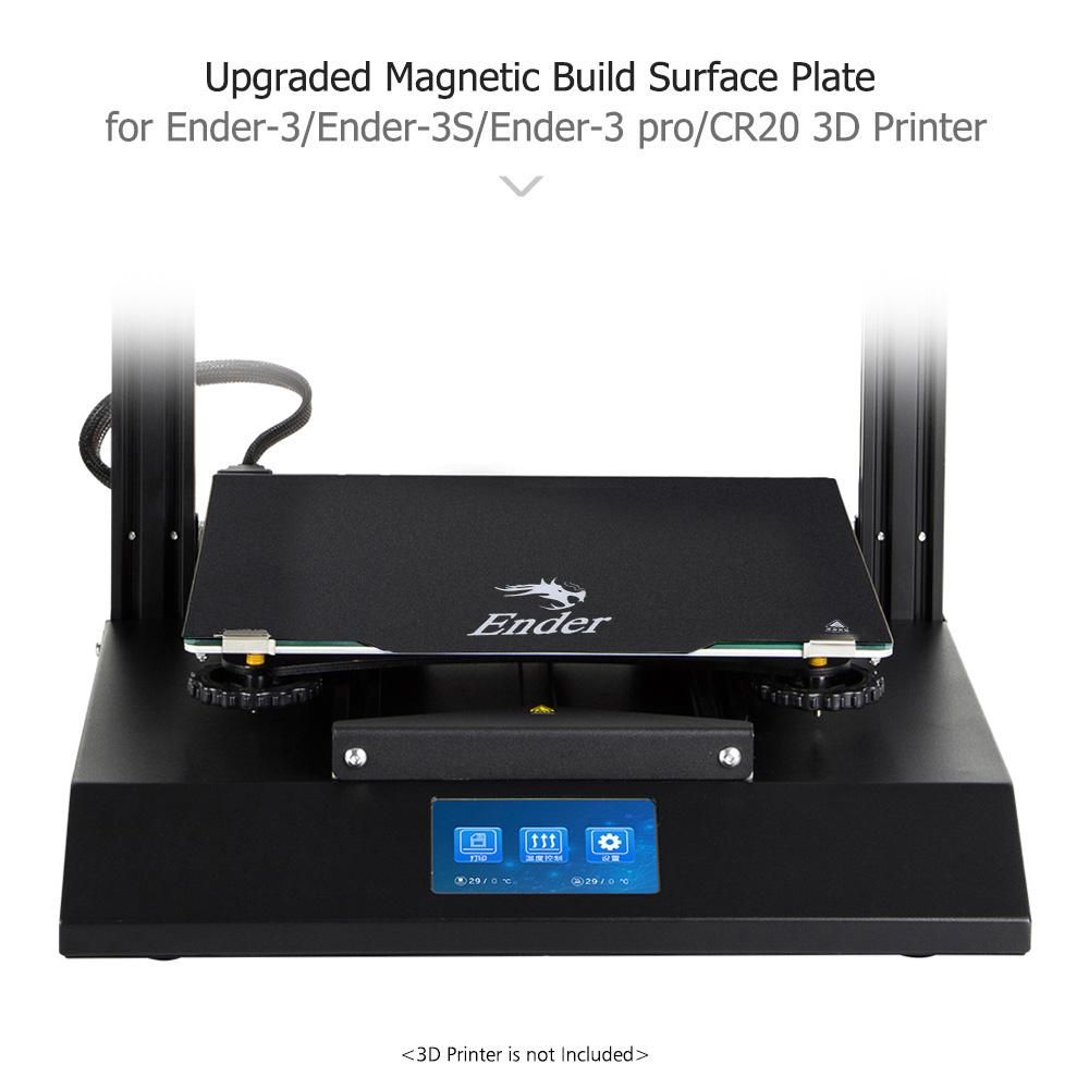 Creality Ender-3 Upgrade Magnetic Build Surface Plate Sticker Pads Ultra-Flexible Removable 3D Printer Heated Bed Cover 235*235mm for Ender-3/Ender-3S/Ender-3 pro/CR20 3D Printer