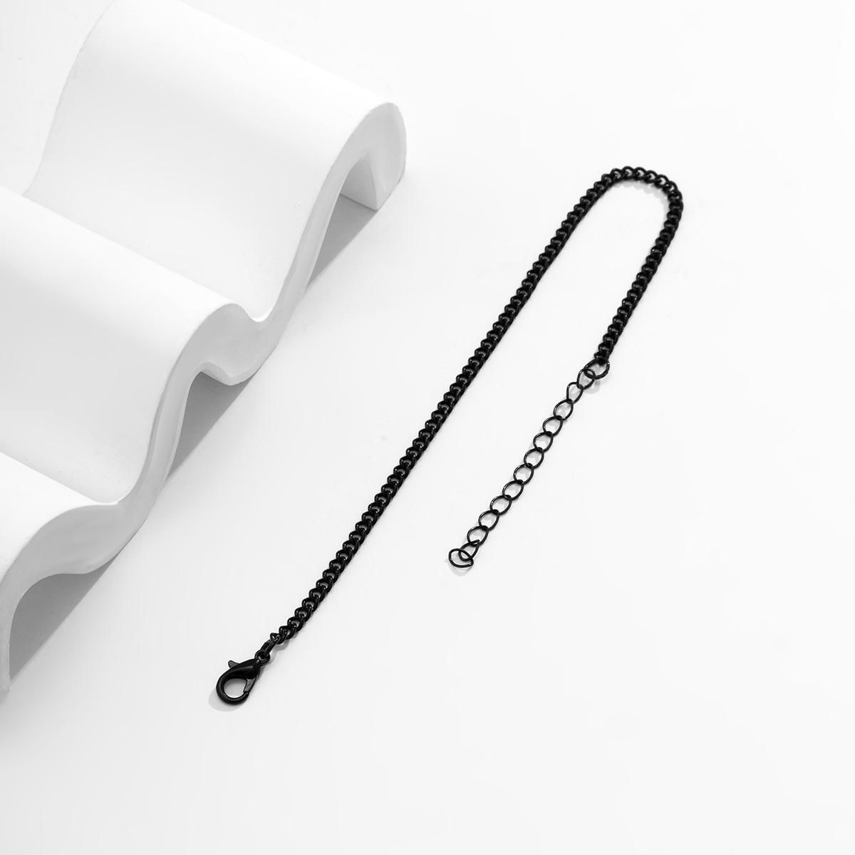 Black Spray Paint Chain Personality Men's Bracelet