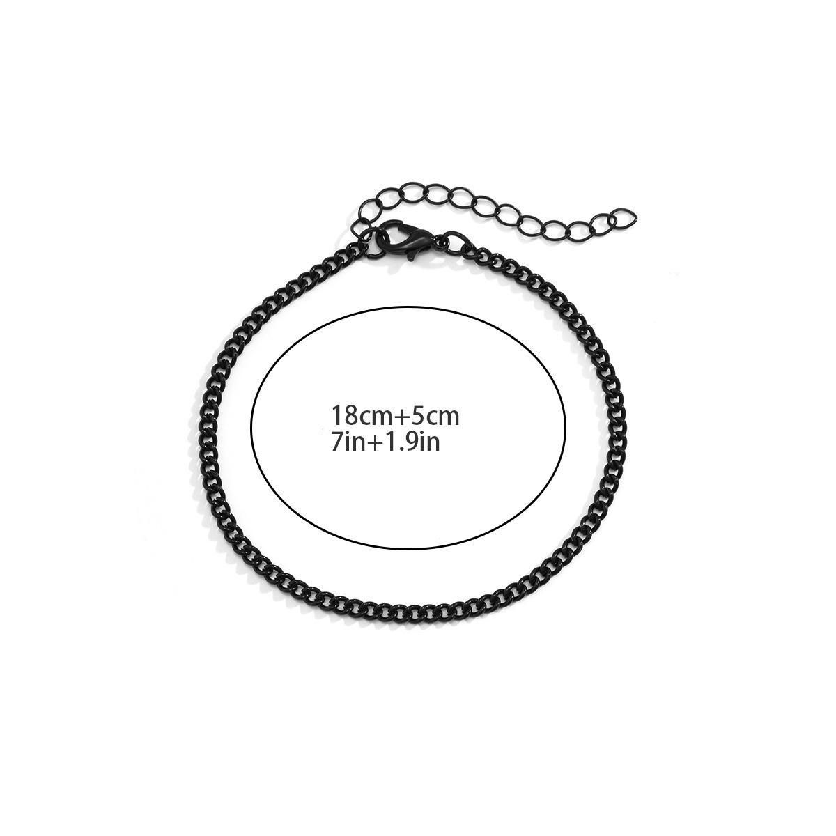Black Spray Paint Chain Personality Men's Bracelet