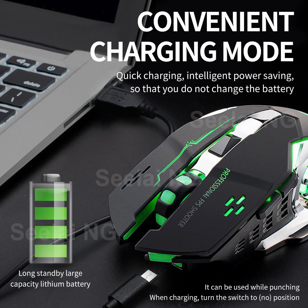 2.4GHz Wireless Charging Game Mouse