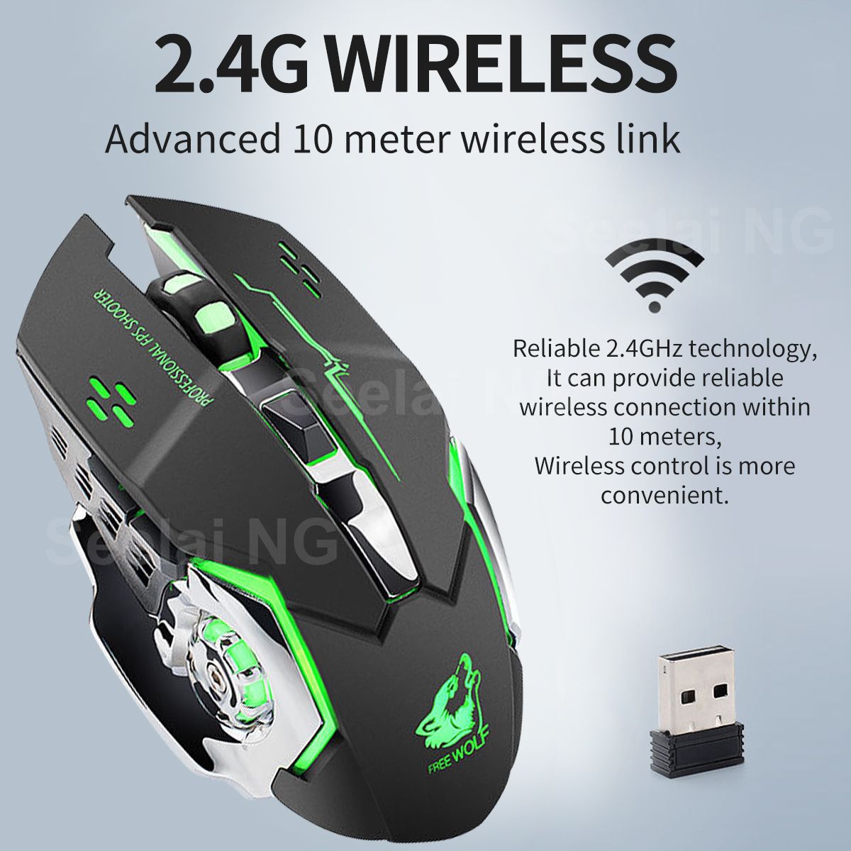 2.4GHz Wireless Charging Game Mouse