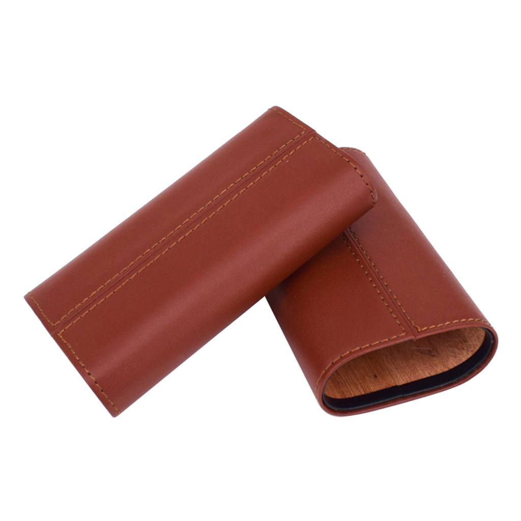 Case PU Leather Tube Portable Travel  Holder Outdoor Indoor