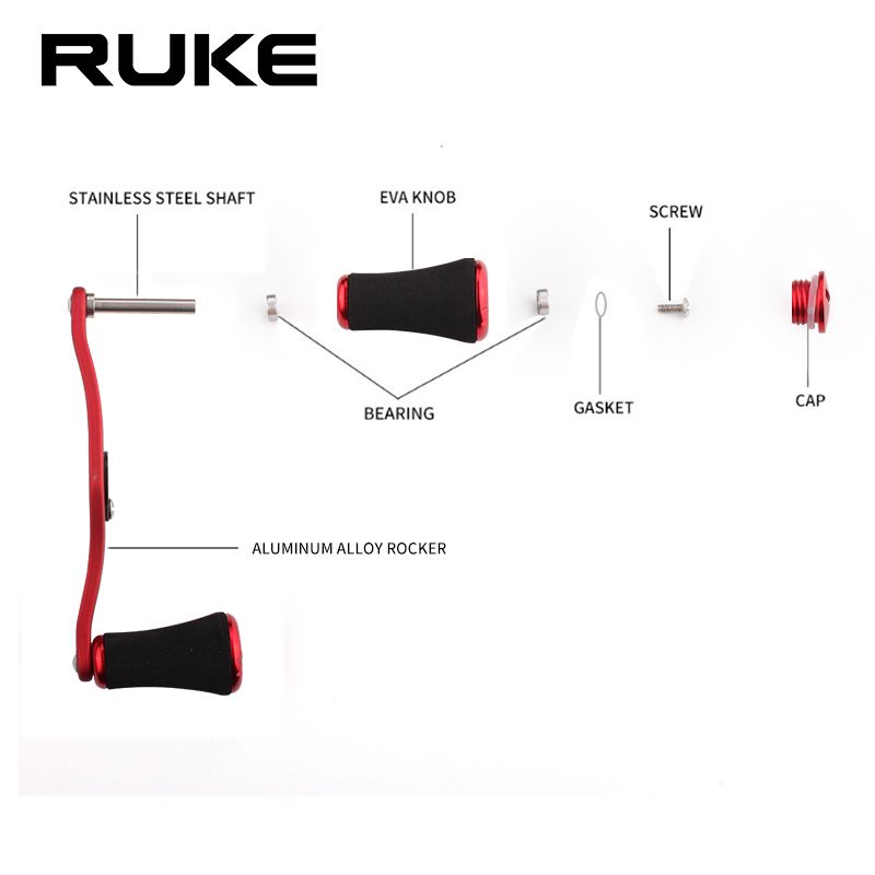 Ruke Fishing Reel Alloy Matte Handle For Daiwa Shimano Eva