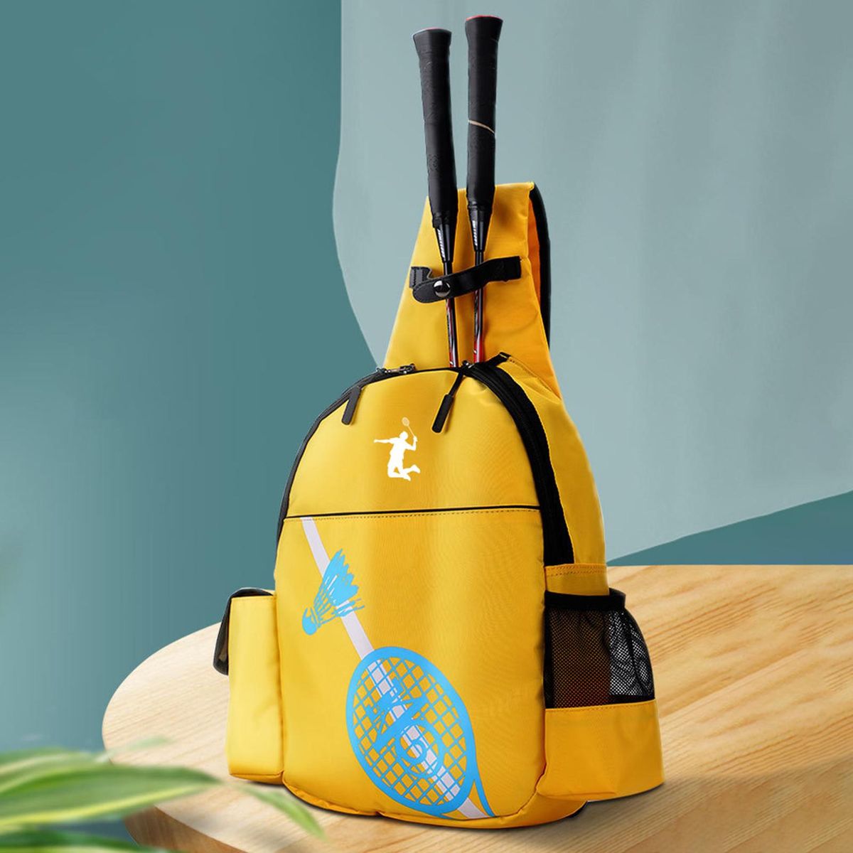 Tennis Racquet Carrier Fitness Training Oxford Cloth Tennis Racquet Carrier Yellow