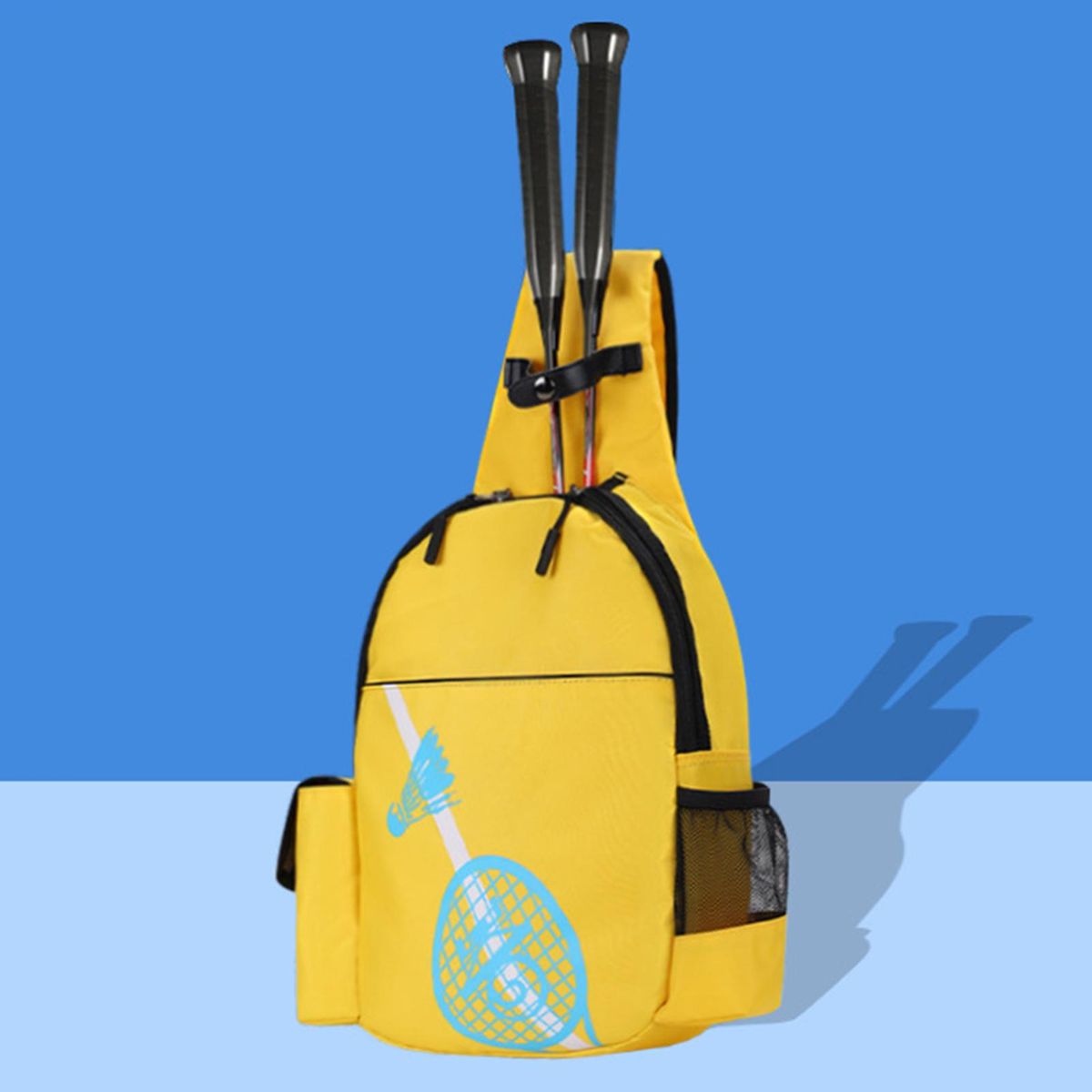 Tennis Racquet Carrier Fitness Training Oxford Cloth Tennis Racquet Carrier Yellow