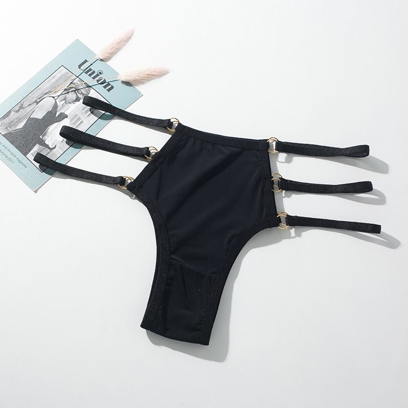 Women G-string Interest Sexy Seamless Leopard Ladies Panties Black