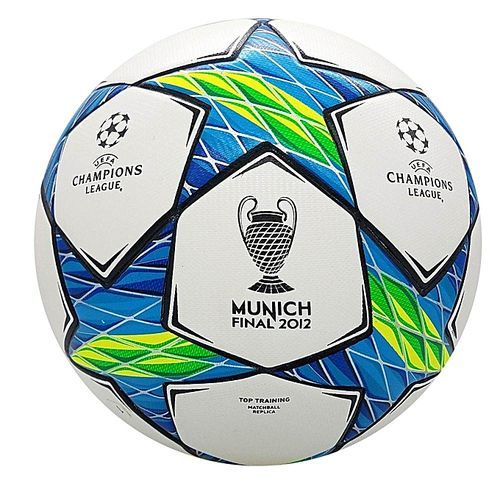 2011-2012 Profession Champions League Official Size 5 Football Ball Material PU Professional Match Training Soccer Ball Free Gas Needles And Net Bag (Munich 2012) (Green)