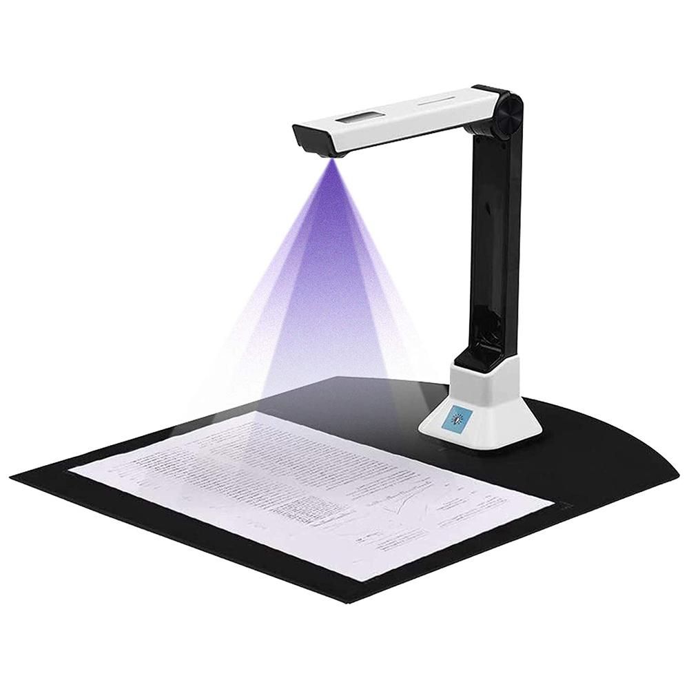 Document Camera for Teachers Portable USB Document Camera Scanner with Stand 8MP HD A4 Cam Photo Scanner