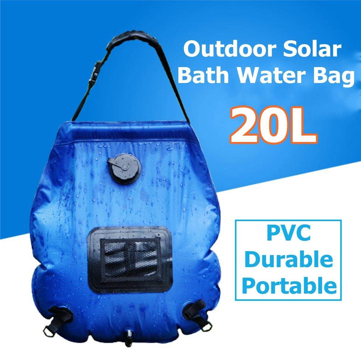 20L Royal Blue/ Green Portable Shower Bag Solar Water Heater Outdoor Camping Shower