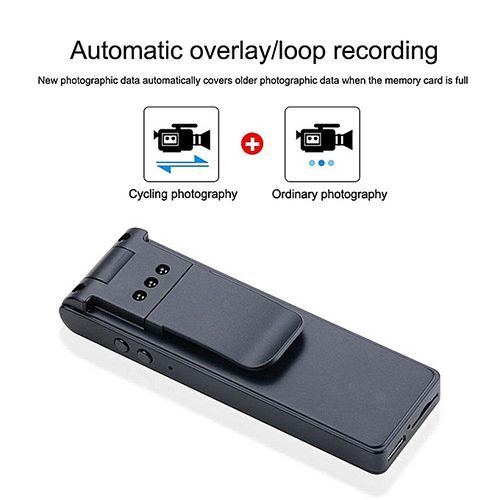 HD 1080P Mini Camera Night Vision Back Clip Video Voice Recorder Rotatable DV Camcorder By HT
