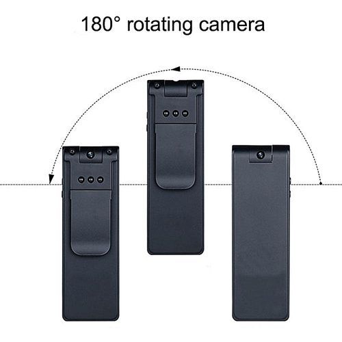 HD 1080P Mini Camera Night Vision Back Clip Video Voice Recorder Rotatable DV Camcorder By HT