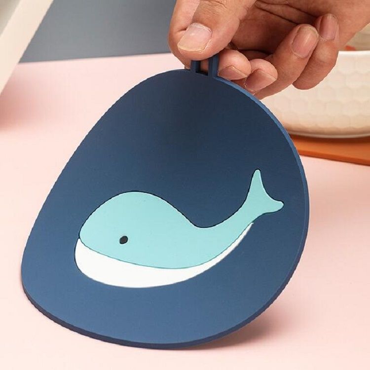10 PCS Anti-scald And Heat-resistant Placemats Home Waterproof And Oil-proof Table Mats Silicone Coasters, Size:Large, Style:Owl